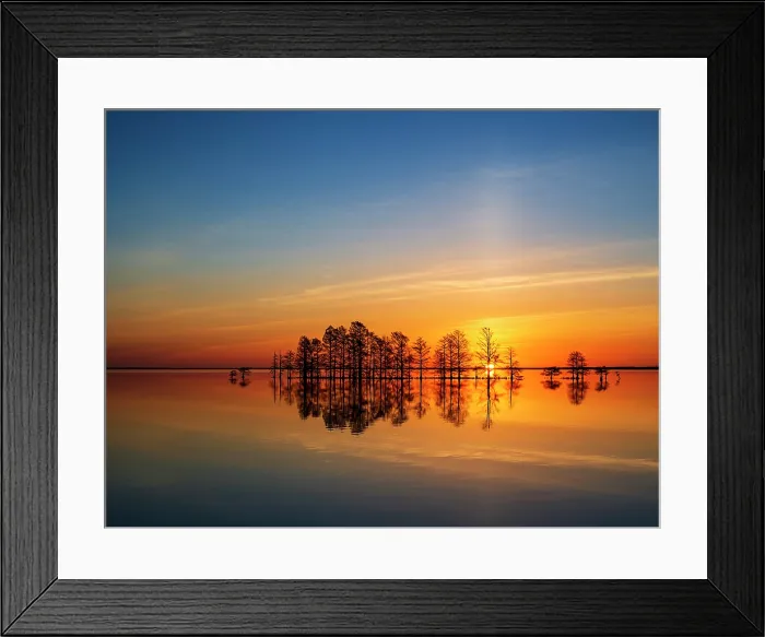 Framed Print : Sun Pillar Sunrise. Creator: Eve Turek Framed Print : Sun Pillar Sunrise. Creator: Eve Turek