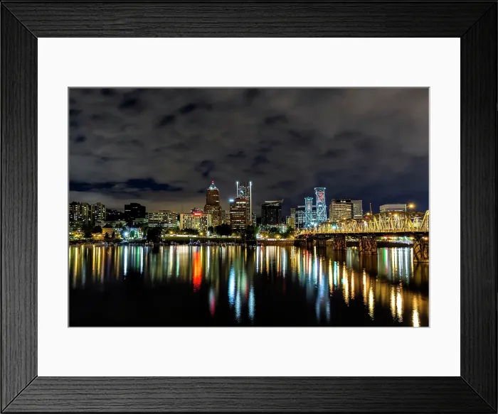 Framed Print : Portland Skyline. Creator: Joshua Johnston Framed Print : Portland Skyline. Creator: Joshua Johnston