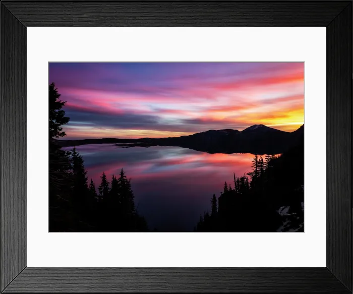 Framed Print : Crater Lake Sunrise. Creator: Joshua Johnston Framed Print : Crater Lake Sunrise. Creator: Joshua Johnston