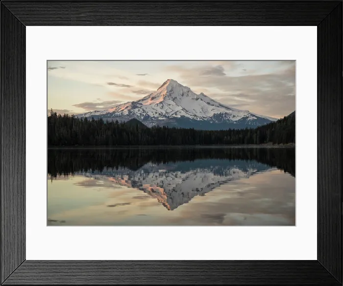 Framed Print : Mount Hood Morning. Creator: Joshua Johnston Framed Print : Mount Hood Morning. Creator: Joshua Johnston