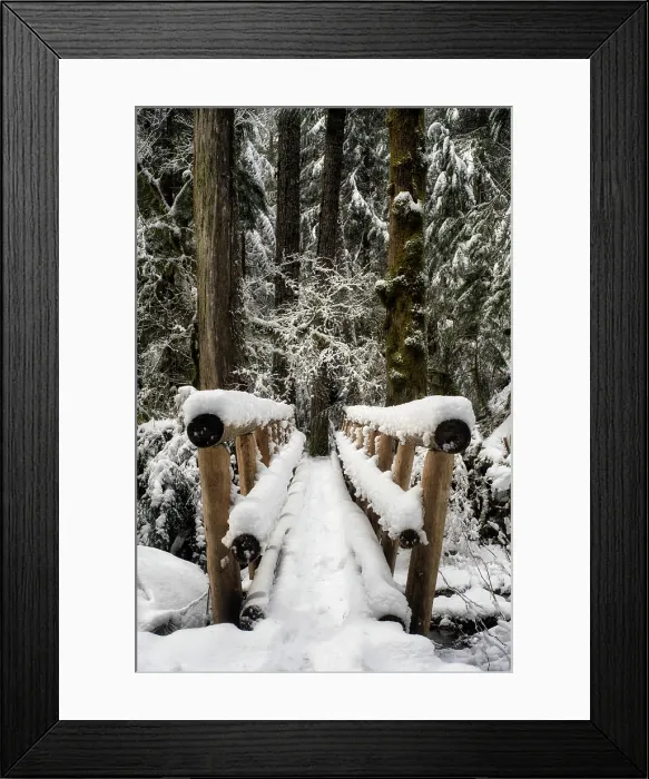 Framed Print : Winter Crossing. Creator: Joshua Johnston Framed Print : Winter Crossing. Creator: Joshua Johnston