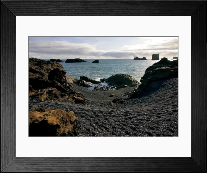 Framed Print : Black Beach, Iceland A. Creator: Tom Artin Framed Print : Black Beach, Iceland A. Creator: Tom Artin