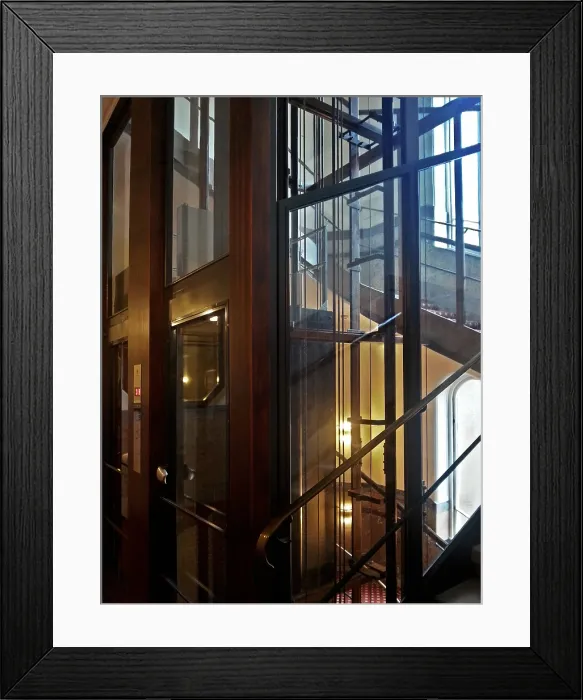 Framed Print : Elevator, Germany. Creator: Tom Artin Framed Print : Elevator, Germany. Creator: Tom Artin