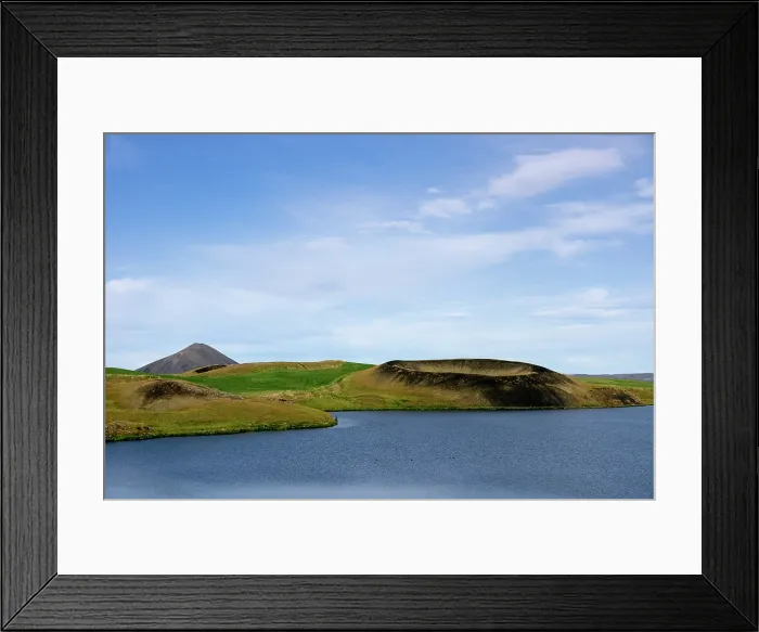 Framed Print : Craters, Lake Myvatn A. Creator: Tom Artin Framed Print : Craters, Lake Myvatn A. Creator: Tom Artin