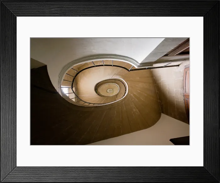 Framed Print : Spiral Staircase, St. Sulpice, Paris. Creator: Tom Artin Framed Print : Spiral Staircase, St. Sulpice, Paris. Creator: Tom Artin