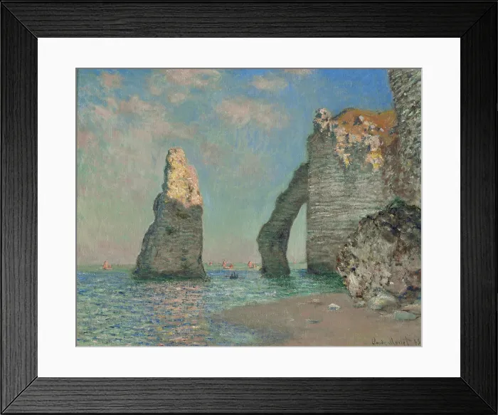 Framed Print : The Cliff at Etretat, 1885. Creator: Monet, Claude (1840-1926) Framed Print : The Cliff at Etretat, 1885. Creator: Monet, Claude (1840-1926)