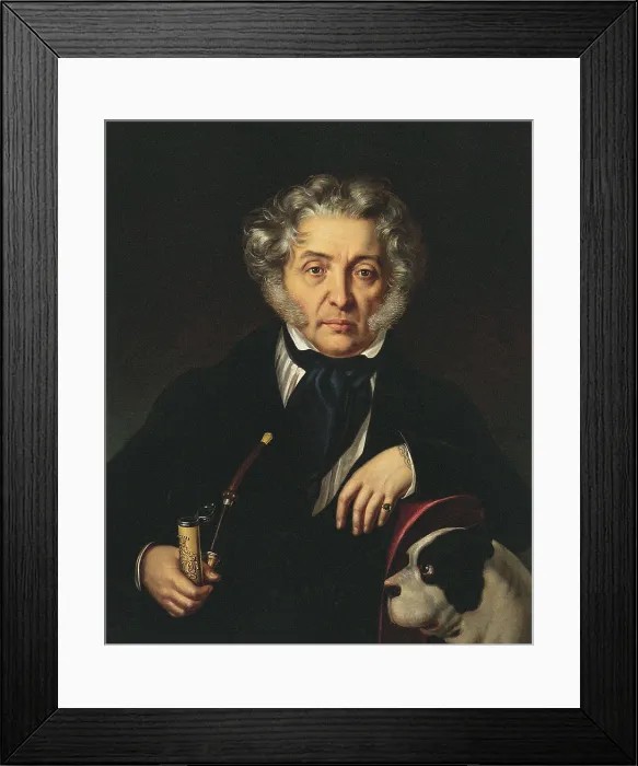 Framed Print : Portrait of Count Fyodor Ivanovich Tolstoy (1782-1846), known as the American, 1846. Creator: Reichel, Karl (1788-1857) Framed Print : Portrait of Count Fyodor Ivanovich Tolstoy (1782-1846), known as the American, 1846. Creator: Reichel, Karl (1788-1857)