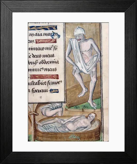 Framed Print : Miniature from Heures a l'usage d'Amiens, Late 15th century. Creator: Anonymous master. Miniature from Heures a l'usage d'Amiens, Late 15th century. Creator: Anonymous master