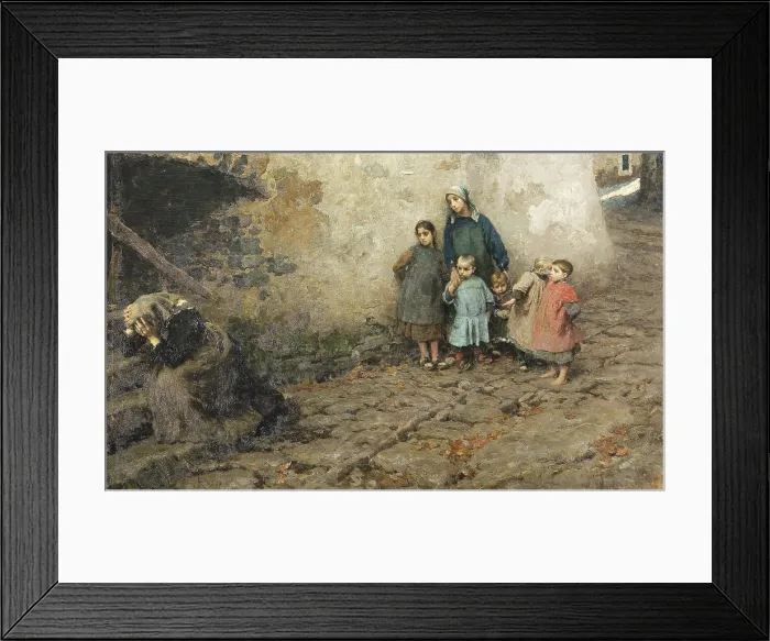 Framed Print : The School of Sorrow, 1895. Creator: Rossi, Luigi (1853-1923) Framed Print : The School of Sorrow, 1895. Creator: Rossi, Luigi (1853-1923)