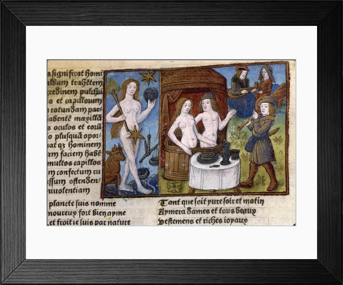 Framed Print : Miniature from Compost et calendrier des bergers, 1493. Creator: Anonymous master Framed Print : Miniature from Compost et calendrier des bergers, 1493. Creator: Anonymous master