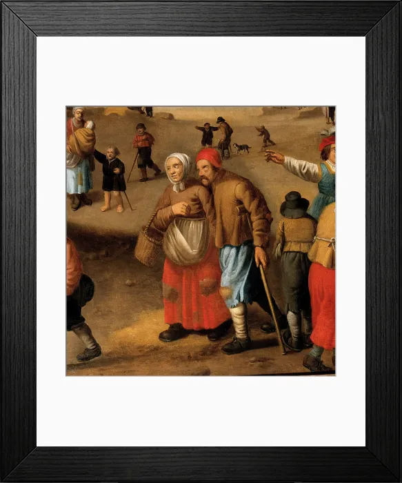 Framed Print : The halt and the blind being summoned to the great supper, 1620-1629. Creator: Joost Cornelisz Droochsloot Framed Print : The halt and the blind being summoned to the great supper, 1620-1629. Creator: Joost Cornelisz Droochsloot