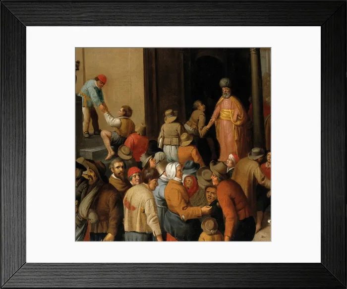 Framed Print : The halt and the blind being summoned to the great supper, 1620-1629. Creator: Joost Cornelisz Droochsloot Framed Print : The halt and the blind being summoned to the great supper, 1620-1629. Creator: Joost Cornelisz Droochsloot