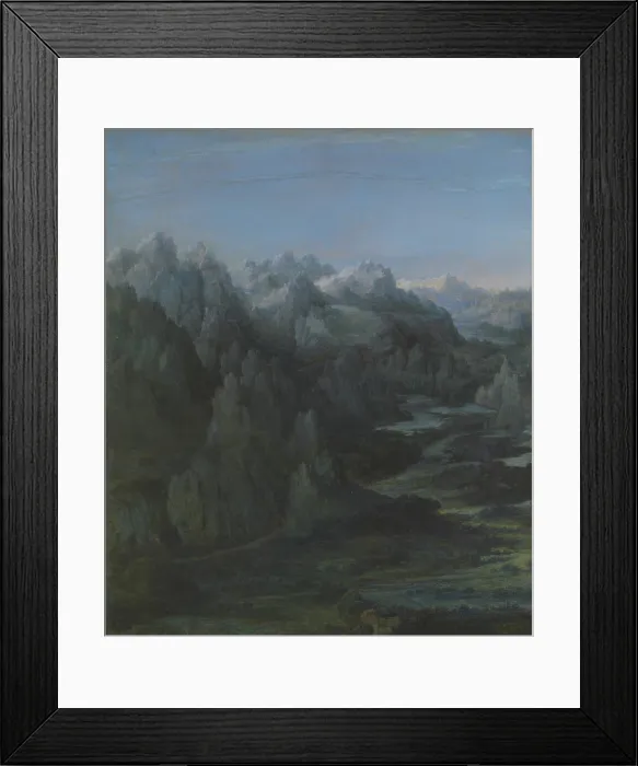 Framed Print : Mountain Range, c1530. Creator: Altdorfer, Albrecht (c. 1480-1538) Framed Print : Mountain Range, c1530. Creator: Altdorfer, Albrecht (c. 1480-1538)