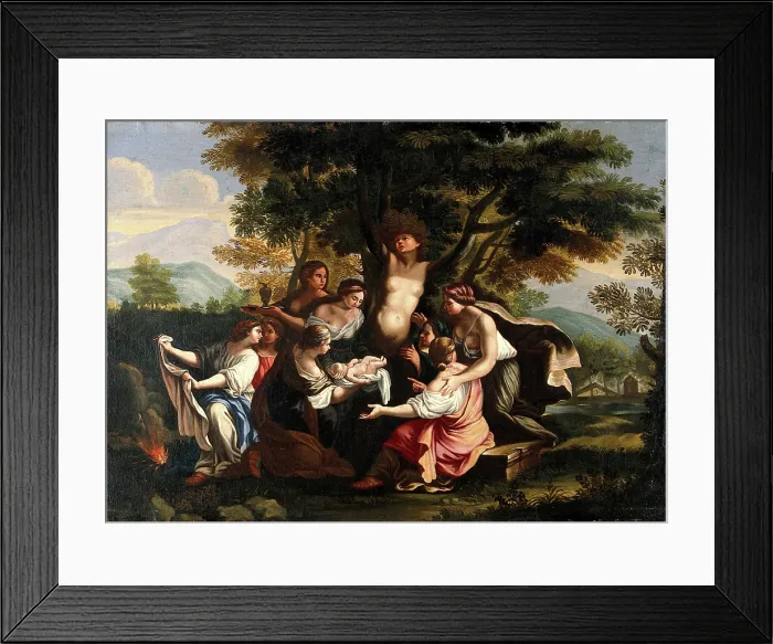 Framed Print : Myrrha, being transformed into the myrrh tree, gives birth to Adonis. Creator: Garzi, Luigi, 1638-1721 (Follower of) Framed Print : Myrrha, being transformed into the myrrh tree, gives birth to Adonis. Creator: Garzi, Luigi, 1638-1721 (Follower of)