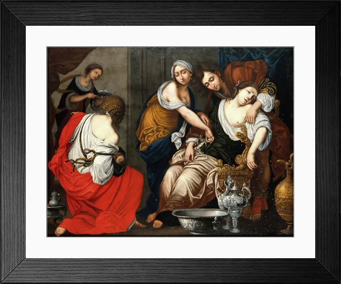 Framed Print : The birth of Benjamin and the death of Rachel. Creator: Furini, Francesco, 1603-1646 (After) Framed Print : The birth of Benjamin and the death of Rachel. Creator: Furini, Francesco, 1603-1646 (After)