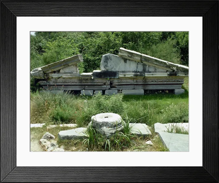 Framed Print : Pediment ruins, Temple of Seraphis, Miletus, Anatolia, Turkey, 3rd century BC (1999). Creator: Unknown Framed Print : Pediment ruins, Temple of Seraphis, Miletus, Anatolia, Turkey, 3rd century BC (1999). Creator: Unknown