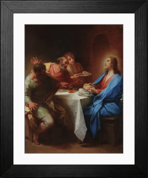 Framed Print : Feast in the House of Simon the Pharisee, 1707. Creator: Luti, Benedetto (1666-1724) Framed Print : Feast in the House of Simon the Pharisee, 1707. Creator: Luti, Benedetto (1666-1724)