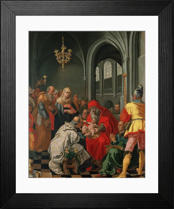 Framed Print : The circumcision of Christ. Creator: Goltzius, Hendrik, 1558-1617 (After) Framed Print : The circumcision of Christ. Creator: Goltzius, Hendrik, 1558-1617 (After)