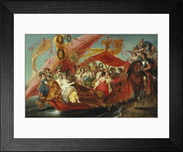 Framed Print : Antonius and Cleopatra, First Half of 17th century. Creator: Wouters, Frans (1612-1659) Framed Print : Antonius and Cleopatra, First Half of 17th century. Creator: Wouters, Frans (1612-1659)