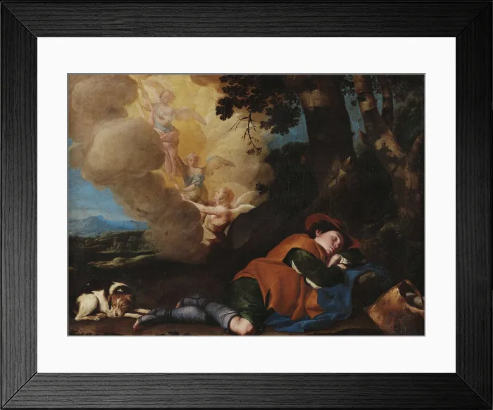 Framed Print : Jacob's Dream, 1650. Creator: Guarino (Guarini), Francesco (1611-1651). Jacob's Dream, 1650. Creator: Guarino (Guarini), Francesco (1611-1651) Framed Print : Jacob's Dream, 1650. Creator: Guarino (Guarini), Francesco (1611-1651). Jacob's Dream, 1650. Creator: Guarino (Guarini), Francesco (1611-1651)