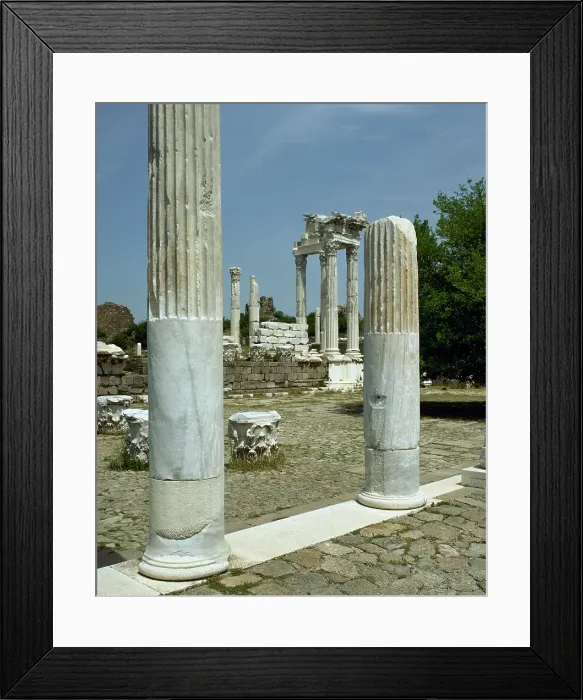 Framed Print : The Temple of Trajan on the Upper Acropolis, Pergamon, Aeolis, Anatolia, Turkey, 1999. Creator: Unknown Framed Print : The Temple of Trajan on the Upper Acropolis, Pergamon, Aeolis, Anatolia, Turkey, 1999. Creator: Unknown