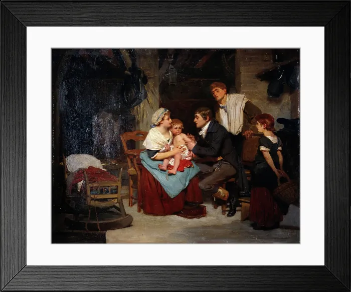 Framed Print : Edward Jenner vaccinating a boy, 1884. Creator: Eugene-Ernest Hillemacher Framed Print : Edward Jenner vaccinating a boy, 1884. Creator: Eugene-Ernest Hillemacher