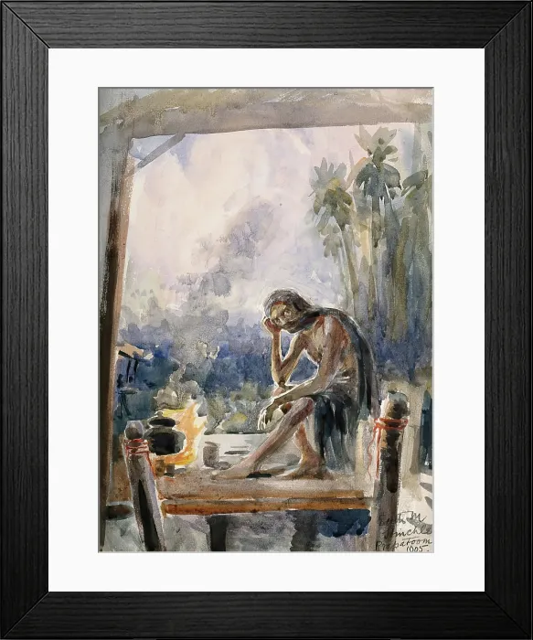 Framed Print : A man with leprosy in Prapatoom (?), 1905. Creator: Edith Mary Hinchley Framed Print : A man with leprosy in Prapatoom (?), 1905. Creator: Edith Mary Hinchley