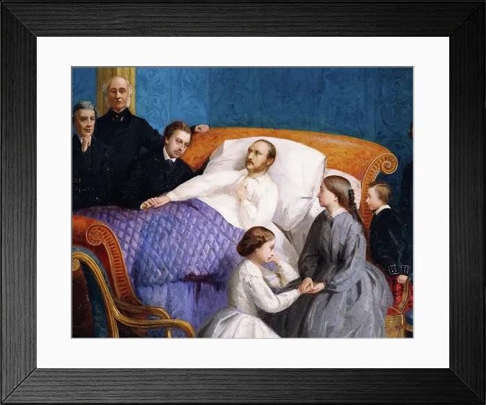 Framed Print : The last moments of HRH the Prince Consort, c1861. Creator: Le Port Framed Print : The last moments of HRH the Prince Consort, c1861. Creator: Le Port