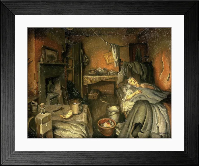 Framed Print : A patient at home, (1953?). Creator: Dorothy Mary Barber Framed Print : A patient at home, (1953?). Creator: Dorothy Mary Barber