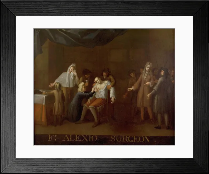 Framed Print : A surgical operation, between 1730 and 1739?. Creator: Egbert van Heemskerk III