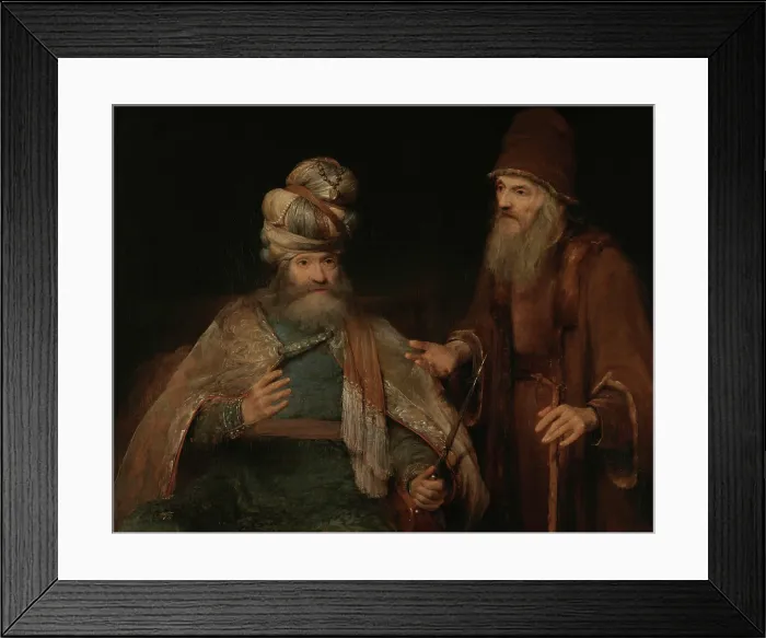Framed Print : The prophet Nathan admonishes King David. Creator: Gelder, Aert de (1645-1727) Framed Print : The prophet Nathan admonishes King David. Creator: Gelder, Aert de (1645-1727)