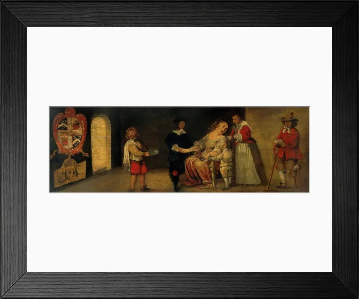 Framed Print : A surgeon letting blood from a woman's arm, c16th century. Creator: Unknown. A surgeon letting blood from a woman's arm, c16th century. Creator: Unknown Framed Print : A surgeon letting blood from a woman's arm, c16th century. Creator: Unknown. A surgeon letting blood from a woman's arm, c16th century. Creator: Unknown