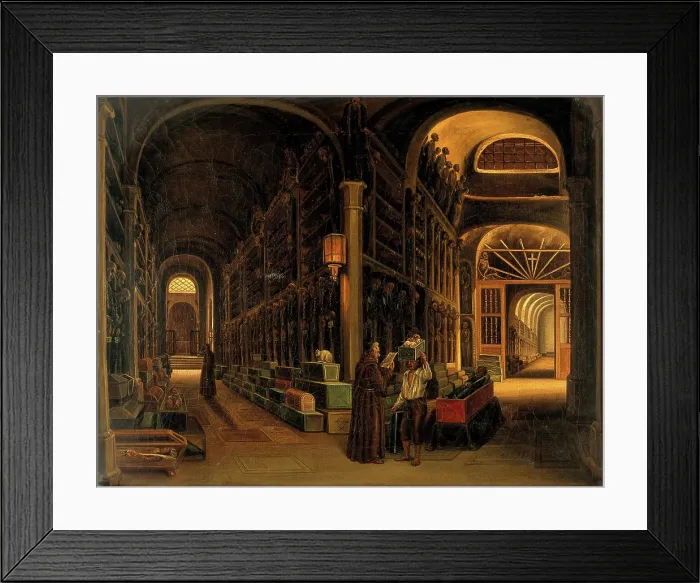 Framed Print : The burial vault of the Capuchins at Palermo, 1839. Creator: R E Framed Print : The burial vault of the Capuchins at Palermo, 1839. Creator: R E