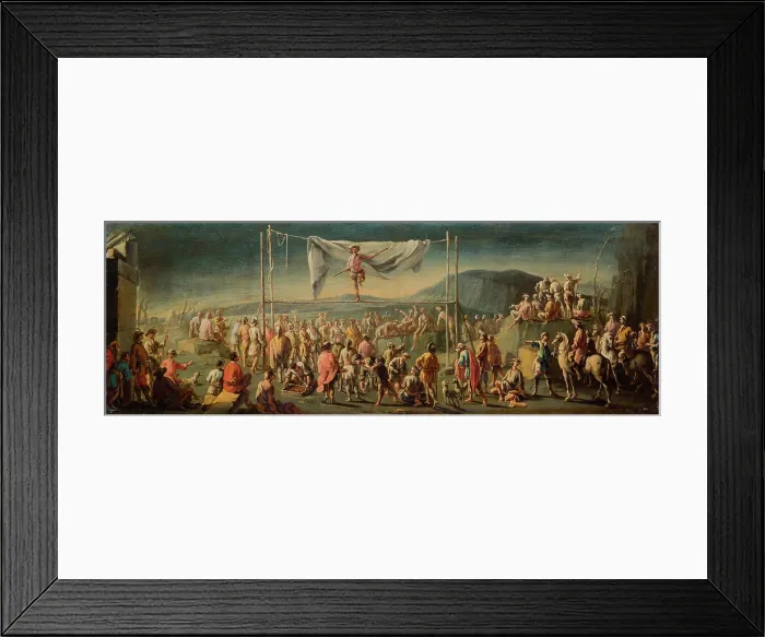 Framed Print : Country party with acrobat, 1730. Creator: Viso, Nicola (active 1724-1742) Framed Print : Country party with acrobat, 1730. Creator: Viso, Nicola (active 1724-1742)