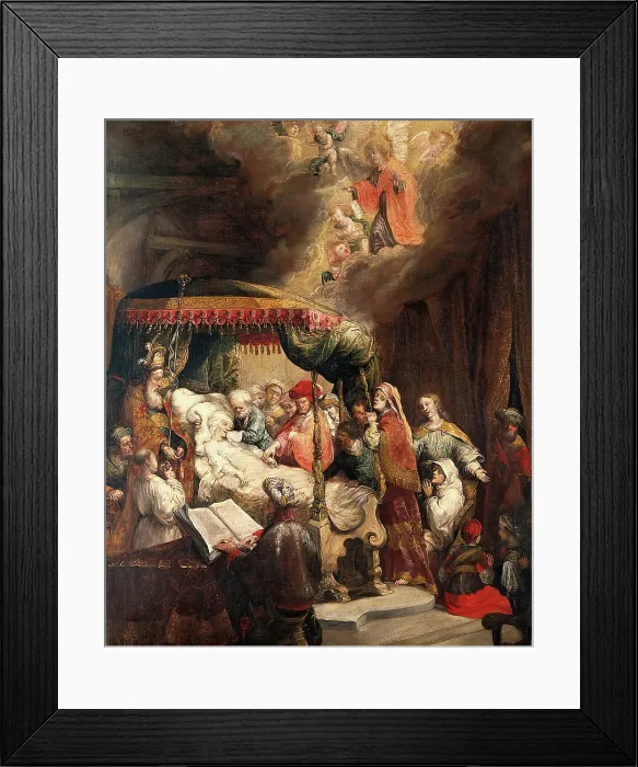 Framed Print : The dormition of the Virgin. Creator: Rembrandt Harmenszoon van Rijn, 1606-1669 (After) Framed Print : The dormition of the Virgin. Creator: Rembrandt Harmenszoon van Rijn, 1606-1669 (After)