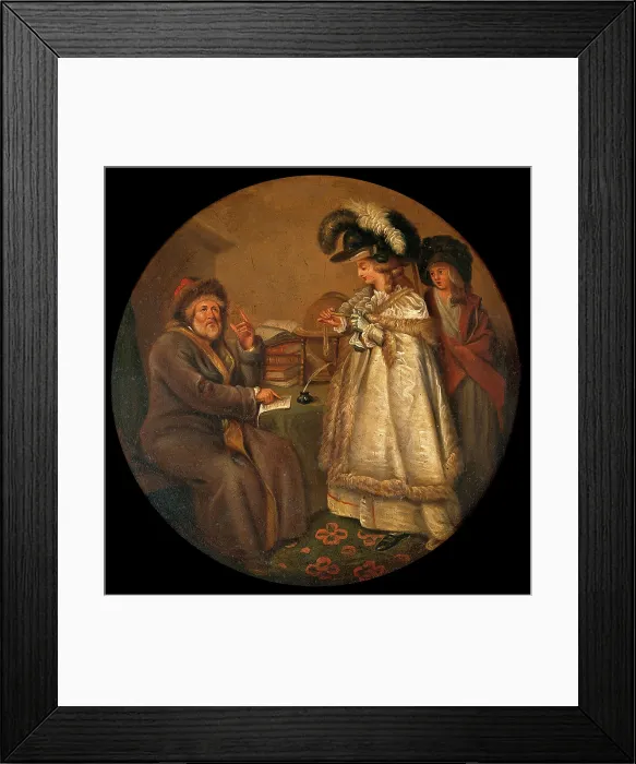 Framed Print : A man telling a lady's fortune. Creator: Smith, John Raphael, 1752-1812 (After). A man telling a lady's fortune. Creator: Smith, John Raphael, 1752-1812 (After) Framed Print : A man telling a lady's fortune. Creator: Smith, John Raphael, 1752-1812 (After). A man telling a lady's fortune. Creator: Smith, John Raphael, 1752-1812 (After)