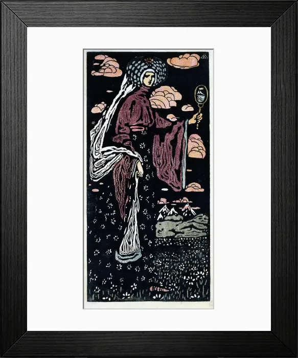 Framed Print : The Mirror, 1907. Creator: Kandinsky, Wassily Vasilyevich (1866-1944)