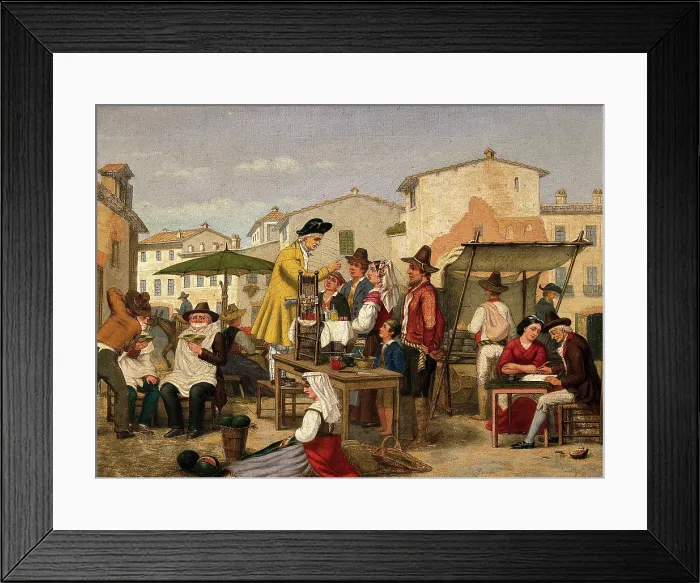 Framed Print : Street traders in a market square. Creator: G. S Framed Print : Street traders in a market square. Creator: G. S