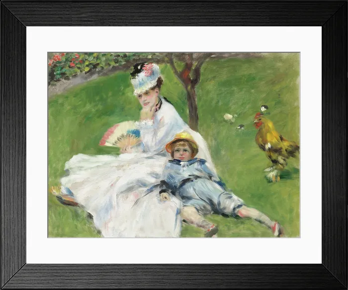 Framed Print : Madame Monet and Her Son, 1874. Creator: Renoir, Pierre Auguste (1841-1919) Framed Print : Madame Monet and Her Son, 1874. Creator: Renoir, Pierre Auguste (1841-1919)