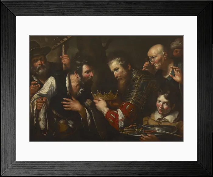 Framed Print : Alexander the Great appoints Abdalonymus as King of Sidon, c1616-1617. Creator: Strozzi, Bernardo (1581-1644)