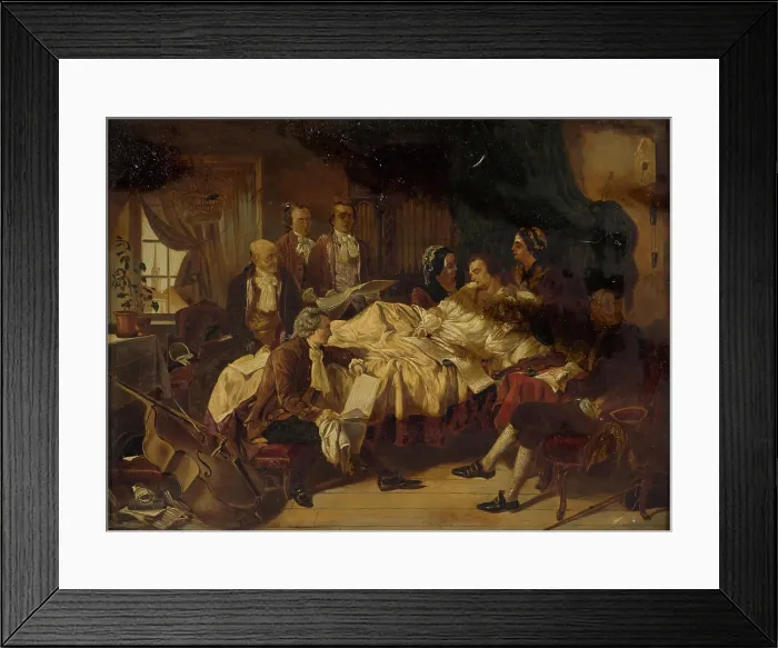 Framed Print : The last moments of W A Mozart. Creator: Henry Nelson O'Neil. The last moments of W A Mozart. Creator: Henry Nelson O'Neil Framed Print : The last moments of W A Mozart. Creator: Henry Nelson O'Neil. The last moments of W A Mozart. Creator: Henry Nelson O'Neil