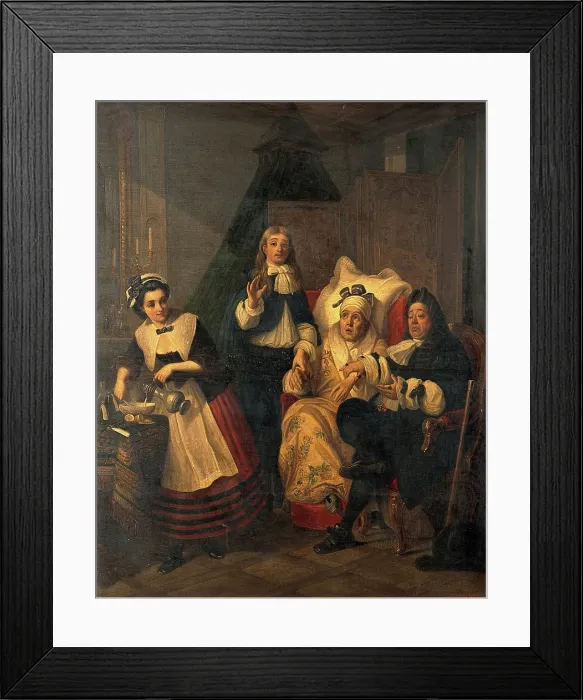 Framed Print : The unwilling patient. Creator: Abraham Solomon Framed Print : The unwilling patient. Creator: Abraham Solomon