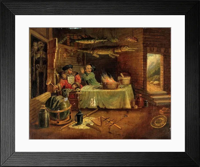 Framed Print : An explosion in a laboratory. Creator: Hogarth, William, 1697-1764 (After) Framed Print : An explosion in a laboratory. Creator: Hogarth, William, 1697-1764 (After)