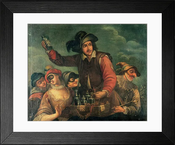 Framed Print : A quack selling medicines. Creator: Unknown Framed Print : A quack selling medicines. Creator: Unknown