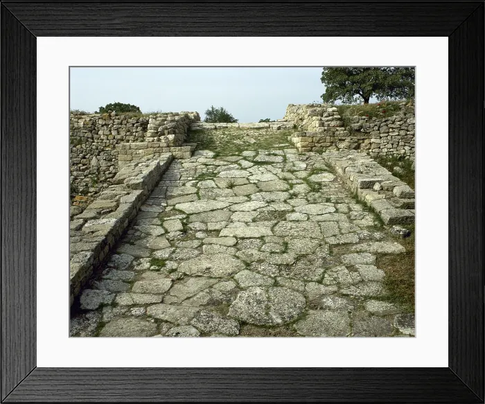 Framed Print : Ramp, Troy II stratum, Troy, Turkey, Bronze age, 2500-2300 BC (2000). Creator: Unknown Framed Print : Ramp, Troy II stratum, Troy, Turkey, Bronze age, 2500-2300 BC (2000). Creator: Unknown