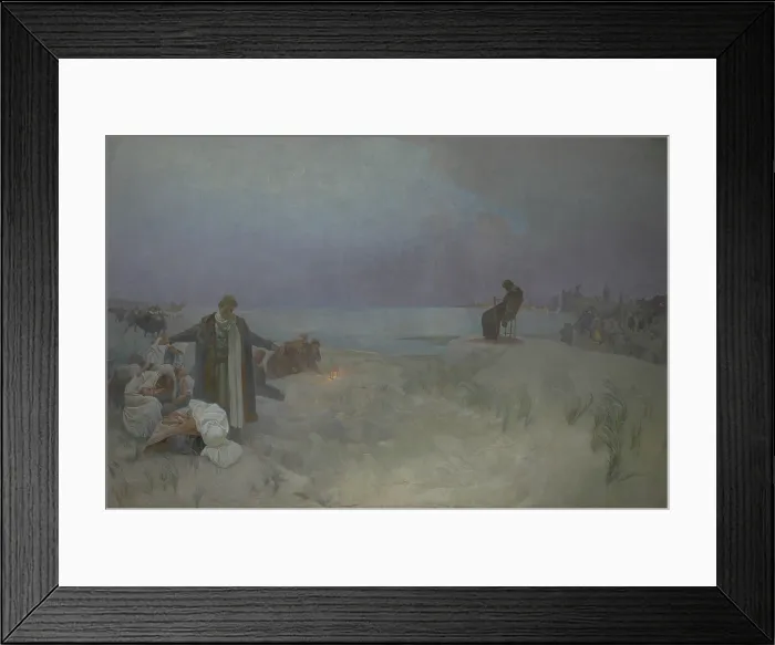 Framed Print : The Last Days of Jan Amos Komensky in Naarden (The cycle The Slav Epic), 1912. Creator: Mucha, Alfons Marie (1860-1939) Framed Print : The Last Days of Jan Amos Komensky in Naarden (The cycle The Slav Epic), 1912. Creator: Mucha, Alfons Marie (1860-1939)
