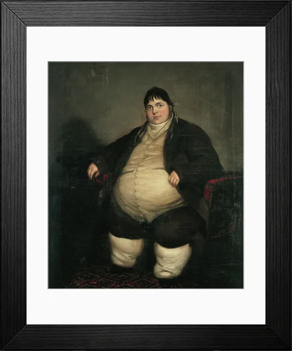 Framed Print : Daniel Lambert, weighing almost forty stone, between 1800 and 1899. Creator: Unknown