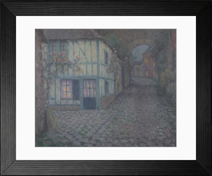 Framed Print : Old street at Twilight, Gerberoy, 1924. Creator: Le Sidaner, Henri (1862-1939) Framed Print : Old street at Twilight, Gerberoy, 1924. Creator: Le Sidaner, Henri (1862-1939)