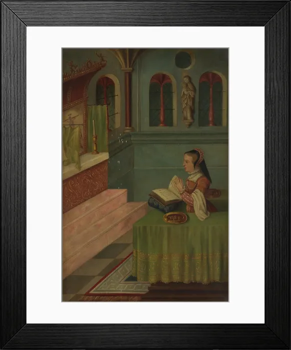 Framed Print : Queen Mary blessing cramp rings. Creator: Henry Hayman Framed Print : Queen Mary blessing cramp rings. Creator: Henry Hayman