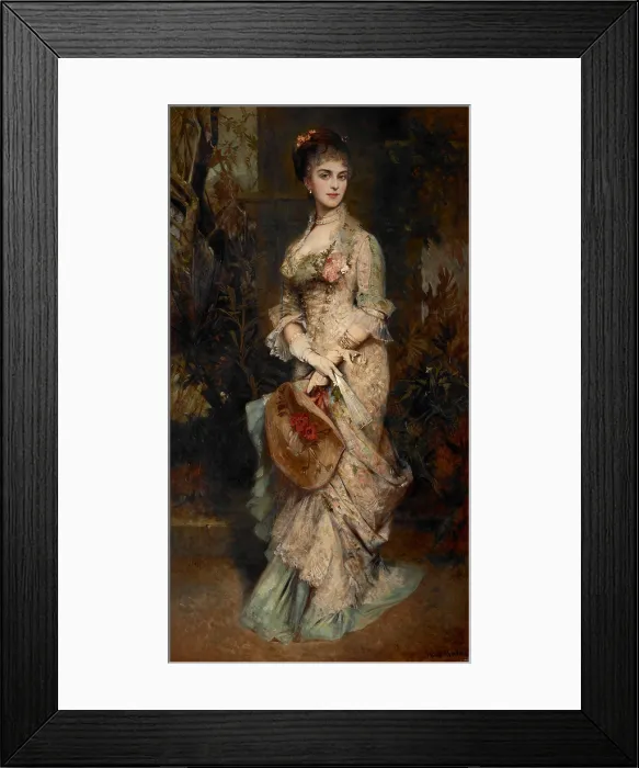 Framed Print : Portrait of Hanna Klinkosch (1849-1925), Princess of Liechtenstein, 1875. Creator: Makart, Hans (1840-1884) Framed Print : Portrait of Hanna Klinkosch (1849-1925), Princess of Liechtenstein, 1875. Creator: Makart, Hans (1840-1884)